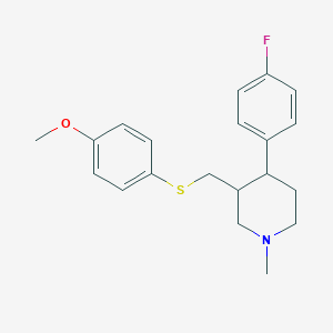 molecular formula C20H24FNOS B373953 4-({[4-(4-Fluorophenyl)-1-methyl-3-piperidinyl]methyl}sulfanyl)phenyl methyl ether 