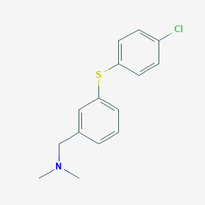 molecular formula C15H16ClNS B373955 N-{3-[(4-chlorophenyl)sulfanyl]benzyl}-N,N-dimethylamine 