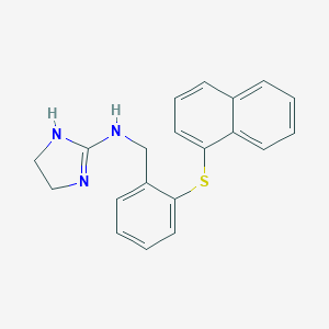 molecular formula C20H19N3S B373956 N-(4,5-dihydro-1H-imidazol-2-yl)-N-[2-(1-naphthylsulfanyl)benzyl]amine 