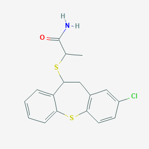 2-[(2-Chloro-10,11-dihydrodibenzo[b,f]thiepin-10-yl)sulfanyl]propanamide