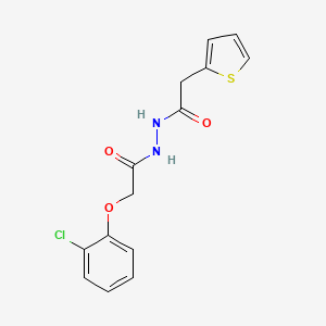 molecular formula C14H13ClN2O3S B3739611 N'-[2-(2-chlorophenoxy)acetyl]-2-thiophen-2-ylacetohydrazide 