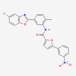 molecular formula C25H16ClN3O5 B3739612 N-[5-(5-chloro-1,3-benzoxazol-2-yl)-2-methylphenyl]-5-(3-nitrophenyl)furan-2-carboxamide 