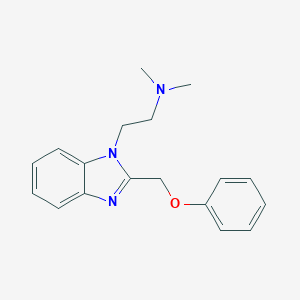 molecular formula C18H21N3O B373965 N,N-dimethyl-2-[2-(phenoxymethyl)benzimidazol-1-yl]ethanamine 