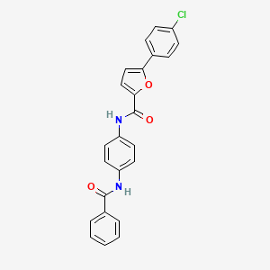 molecular formula C24H17ClN2O3 B3739675 N-(4-benzamidophenyl)-5-(4-chlorophenyl)furan-2-carboxamide 