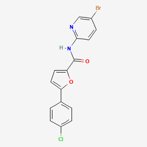 molecular formula C16H10BrClN2O2 B3739783 N-(5-bromopyridin-2-yl)-5-(4-chlorophenyl)furan-2-carboxamide 