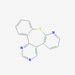 molecular formula C15H9N3S B373980 14-thia-3,5,12-triazatetracyclo[13.4.0.02,7.08,13]nonadeca-1(19),2,4,6,8(13),9,11,15,17-nonaene 