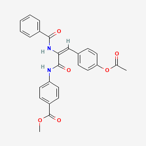 molecular formula C26H22N2O6 B3739826 Methyl 4-[(2E)-3-[4-(acetyloxy)phenyl]-2-(phenylformamido)prop-2-enamido]benzoate 