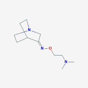 molecular formula C11H21N3O B373984 quinuclidin-3-one O-[2-(dimethylamino)ethyl]oxime 
