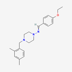 molecular formula C22H29N3O B3739891 N-[4-[(2,4-dimethylphenyl)methyl]piperazin-1-yl]-1-(4-ethoxyphenyl)methanimine 