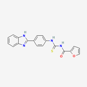 molecular formula C19H14N4O2S B3739987 N-[[4-(1H-benzimidazol-2-yl)phenyl]carbamothioyl]furan-2-carboxamide 