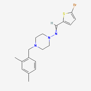 molecular formula C18H22BrN3S B3740068 N-[(5-bromo-2-thienyl)methylene]-4-(2,4-dimethylbenzyl)-1-piperazinamine 