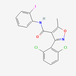 molecular formula C17H11Cl2IN2O2 B3740120 3-(2,6-dichlorophenyl)-N-(2-iodophenyl)-5-methyl-1,2-oxazole-4-carboxamide 
