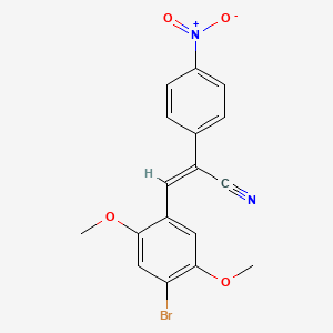 molecular formula C17H13BrN2O4 B3740201 (Z)-3-(4-bromo-2,5-dimethoxyphenyl)-2-(4-nitrophenyl)prop-2-enenitrile 