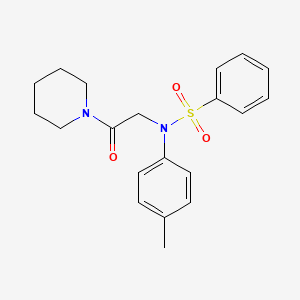 molecular formula C20H24N2O3S B3740239 N-(4-methylphenyl)-N-(2-oxo-2-piperidin-1-ylethyl)benzenesulfonamide 