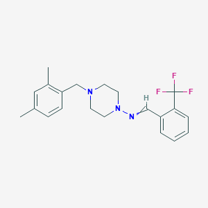 molecular formula C21H24F3N3 B3740271 N-{4-[(2,4-Dimethylphenyl)methyl]piperazin-1-YL}-1-[2-(trifluoromethyl)phenyl]methanimine 