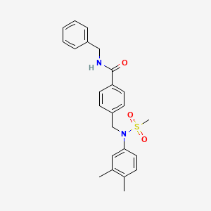 molecular formula C24H26N2O3S B3740285 N-benzyl-4-{[N-(3,4-dimethylphenyl)methanesulfonamido]methyl}benzamide 