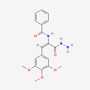 molecular formula C19H21N3O5 B3740286 N-[(E)-3-hydrazinyl-3-oxo-1-(3,4,5-trimethoxyphenyl)prop-1-en-2-yl]benzamide 