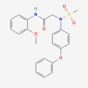 molecular formula C22H22N2O5S B3740344 N-(2-methoxyphenyl)-N~2~-(methylsulfonyl)-N~2~-(4-phenoxyphenyl)glycinamide 
