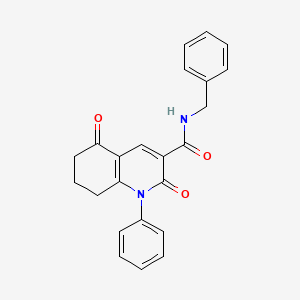 molecular formula C23H20N2O3 B3740362 N-benzyl-2,5-dioxo-1-phenyl-7,8-dihydro-6H-quinoline-3-carboxamide 