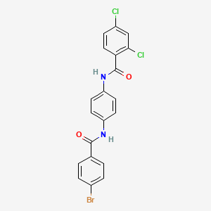 molecular formula C20H13BrCl2N2O2 B3740429 N-[4-[(4-bromobenzoyl)amino]phenyl]-2,4-dichlorobenzamide 