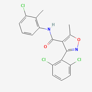 molecular formula C18H13Cl3N2O2 B3740455 N-(3-chloro-2-methylphenyl)-3-(2,6-dichlorophenyl)-5-methyl-1,2-oxazole-4-carboxamide CAS No. 84896-51-5