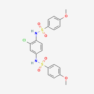 molecular formula C20H19ClN2O6S2 B3740494 N-[3-chloro-4-[(4-methoxyphenyl)sulfonylamino]phenyl]-4-methoxybenzenesulfonamide 