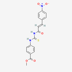 molecular formula C18H15N3O5S B3740499 methyl 4-[[(E)-3-(4-nitrophenyl)prop-2-enoyl]carbamothioylamino]benzoate 