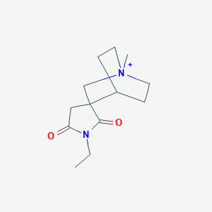 molecular formula C13H21N2O2+ B374052 1-methyl-1'-ethylspiro(1-azoniabicyclo[2.2.2]octane-3,3'-pyrrolidine)-2',5'-dione 