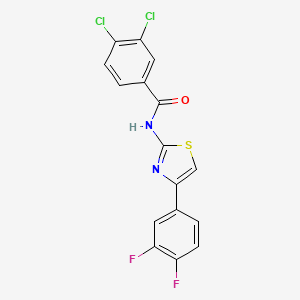 B3740766 3,4-dichloro-N-[4-(3,4-difluorophenyl)-1,3-thiazol-2-yl]benzamide CAS No. 380873-24-5