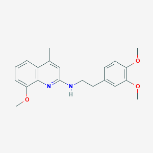 molecular formula C21H24N2O3 B3740769 N-[2-(3,4-dimethoxyphenyl)ethyl]-8-methoxy-4-methylquinolin-2-amine 