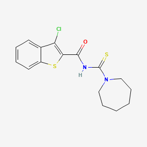 molecular formula C16H17ClN2OS2 B3740775 N-(azepane-1-carbothioyl)-3-chloro-1-benzothiophene-2-carboxamide 