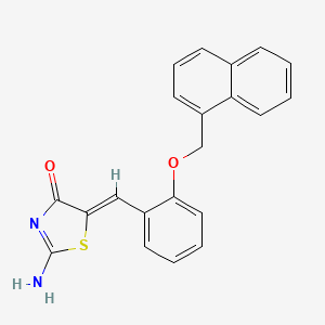 molecular formula C21H16N2O2S B3740784 (5Z)-2-imino-5-[2-(naphthalen-1-ylmethoxy)benzylidene]-1,3-thiazolidin-4-one 