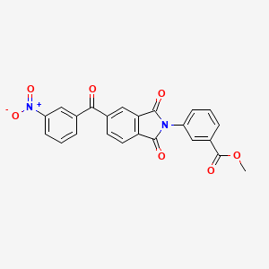 molecular formula C23H14N2O7 B3740794 methyl 3-{5-[(3-nitrophenyl)carbonyl]-1,3-dioxo-1,3-dihydro-2H-isoindol-2-yl}benzoate CAS No. 6090-88-6