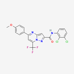 molecular formula C21H13Cl2F3N4O2 B3740957 N-(2,3-dichlorophenyl)-5-(4-methoxyphenyl)-7-(trifluoromethyl)pyrazolo[1,5-a]pyrimidine-2-carboxamide 
