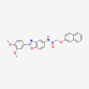 molecular formula C27H22N2O5 B3741040 N-[2-(3,4-dimethoxyphenyl)-1,3-benzoxazol-5-yl]-2-naphthalen-2-yloxyacetamide 