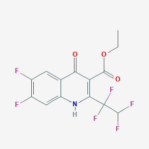 molecular formula C14H9F6NO3 B3741131 Ethyl 6,7-difluoro-4-oxo-2-(1,1,2,2-tetrafluoroethyl)-1,4-dihydroquinoline-3-carboxylate 