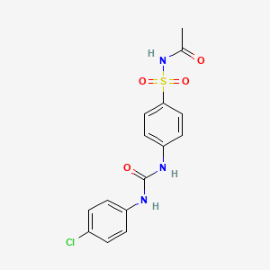 molecular formula C15H14ClN3O4S B3741175 N-(4-{[(4-CHLOROPHENYL)CARBAMOYL]AMINO}BENZENESULFONYL)ACETAMIDE 