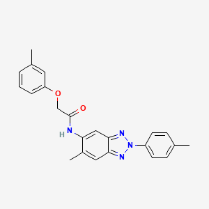 molecular formula C23H22N4O2 B3741323 N-[6-methyl-2-(4-methylphenyl)-2H-benzotriazol-5-yl]-2-(3-methylphenoxy)acetamide 
