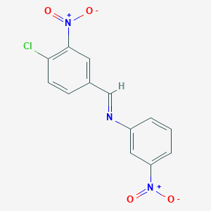 molecular formula C13H8ClN3O4 B374149 N-(4-chloro-3-nitrobenzylidene)-3-nitroaniline 
