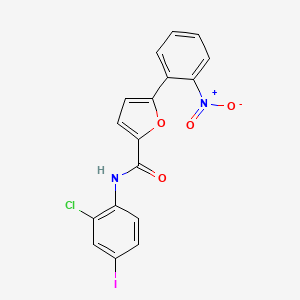 molecular formula C17H10ClIN2O4 B3741491 N-(2-chloro-4-iodophenyl)-5-(2-nitrophenyl)furan-2-carboxamide 