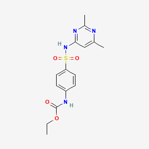 molecular formula C15H18N4O4S B3741500 ethyl N-{4-[(2,6-dimethylpyrimidin-4-yl)sulfamoyl]phenyl}carbamate 
