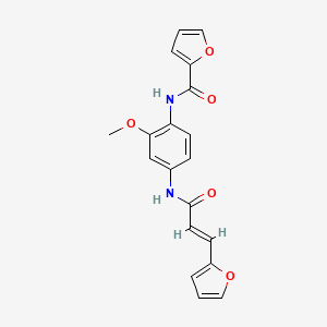 molecular formula C19H16N2O5 B3741568 N-[4-[[(E)-3-(furan-2-yl)prop-2-enoyl]amino]-2-methoxyphenyl]furan-2-carboxamide 
