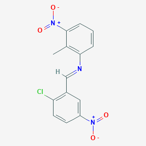 molecular formula C14H10ClN3O4 B374157 N-(2-chloro-5-nitrobenzylidene)-2-methyl-3-nitroaniline 