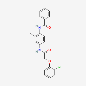 molecular formula C22H19ClN2O3 B3741577 N-[4-[[2-(2-chlorophenoxy)acetyl]amino]-2-methylphenyl]benzamide 