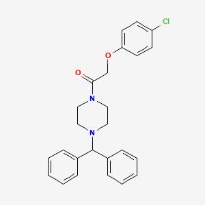 molecular formula C25H25ClN2O2 B3741624 1-(4-BENZHYDRYLPIPERAZINO)-2-(4-CHLOROPHENOXY)-1-ETHANONE 