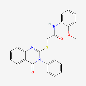 molecular formula C23H19N3O3S B3741632 N-(2-methoxyphenyl)-2-[(4-oxo-3-phenyl-3,4-dihydroquinazolin-2-yl)sulfanyl]acetamide CAS No. 175914-11-1