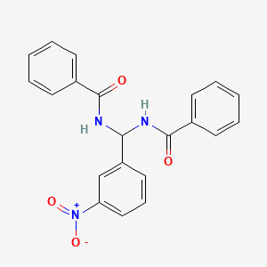 molecular formula C21H17N3O4 B3741658 N-[(benzoylamino)(3-nitrophenyl)methyl]benzamide 