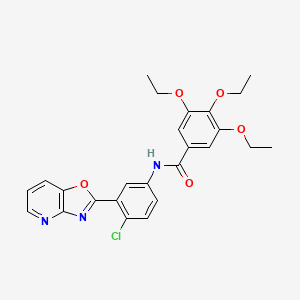 molecular formula C25H24ClN3O5 B3741680 N-[4-chloro-3-([1,3]oxazolo[4,5-b]pyridin-2-yl)phenyl]-3,4,5-triethoxybenzamide CAS No. 5836-58-8