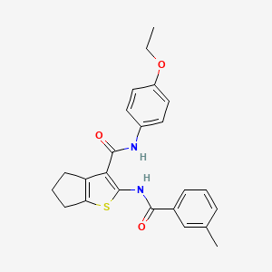 molecular formula C24H24N2O3S B3741699 N-(4-ETHOXYPHENYL)-2-(3-METHYLBENZAMIDO)-4H,5H,6H-CYCLOPENTA[B]THIOPHENE-3-CARBOXAMIDE 