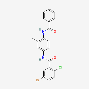 molecular formula C21H16BrClN2O2 B3741734 N-(4-benzamido-3-methylphenyl)-5-bromo-2-chlorobenzamide 